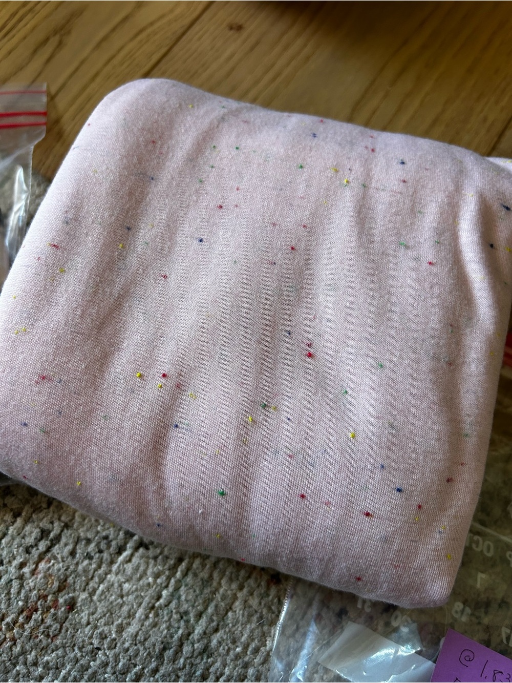 Pink Speckled Knit Top